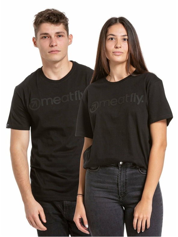 Meatfly Meatfly moška majica Joe Black/Black | Črna | Velikost S | 100% bombaž