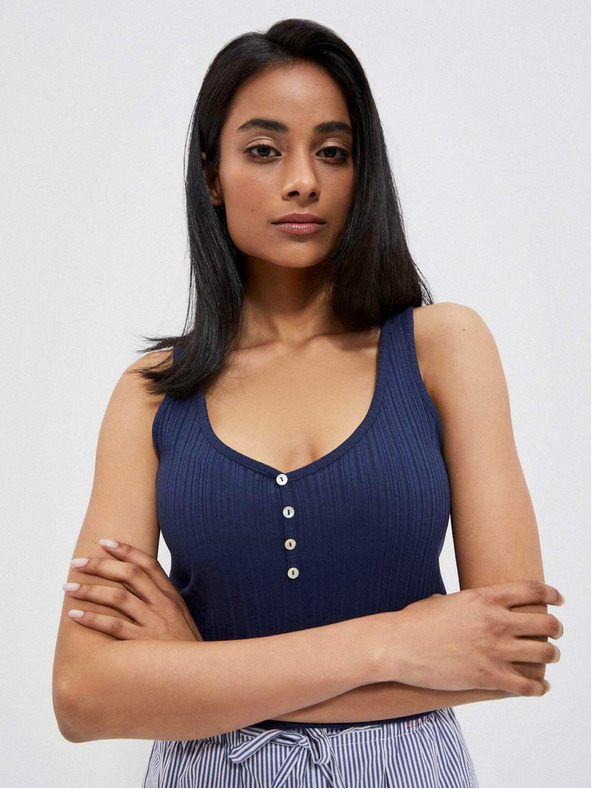 Moodo Temno modra ženska majica Moodo