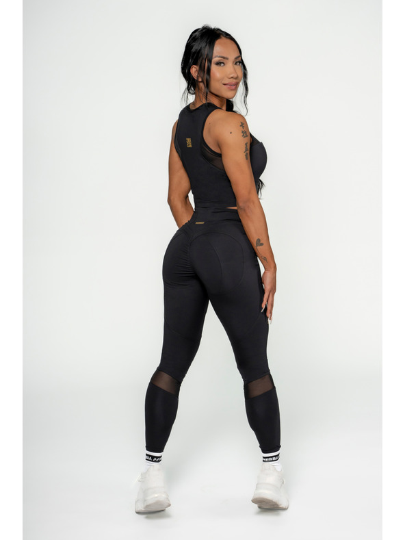 Nebbia NEBBIA Ženski zgornji del z visoko podporo INTENSE Mesh 842 Gold Nebbia