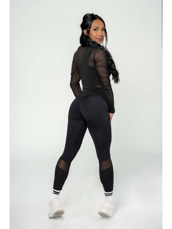 Nebbia NEBBIA Ženska majica z dolgimi rokavi INTENSE Sheer 847 Gold Nebbia