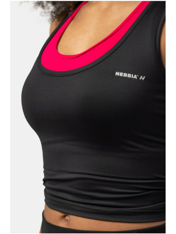 Nebbia Športna majica tankega kroja ozkega kroja 422 Črna