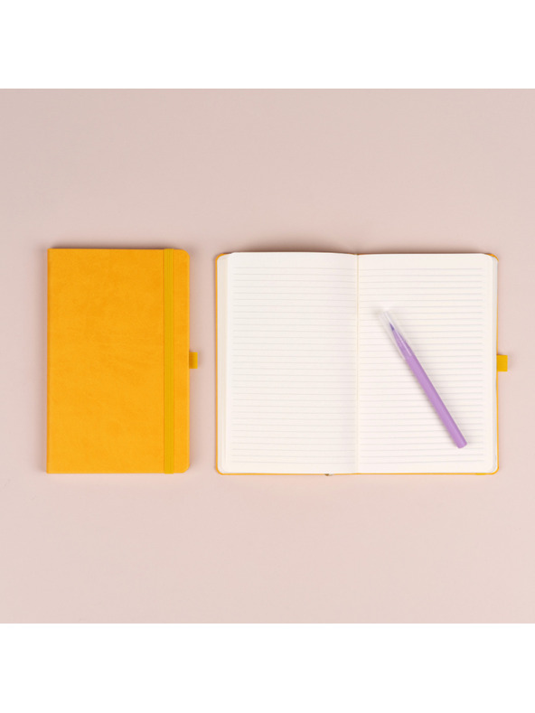 NOTIQUE NOTIQUE Notes Rumena, podložena, 13 x 21 cm