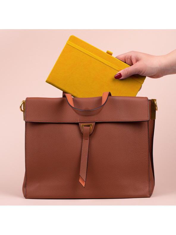 NOTIQUE NOTIQUE Notes Rumena, podložena, 13 x 21 cm