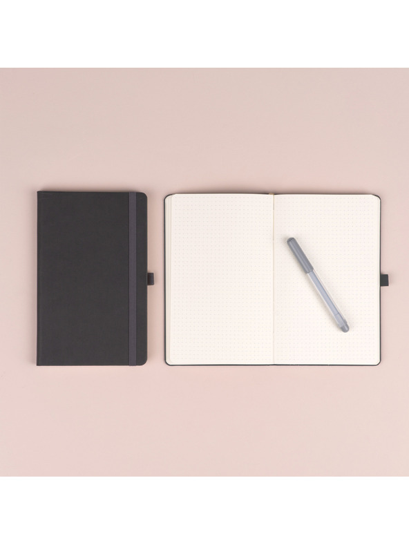 NOTIQUE NOTIQUE Notes Siva, pikčasta, 13 x 21 cm BAAGL