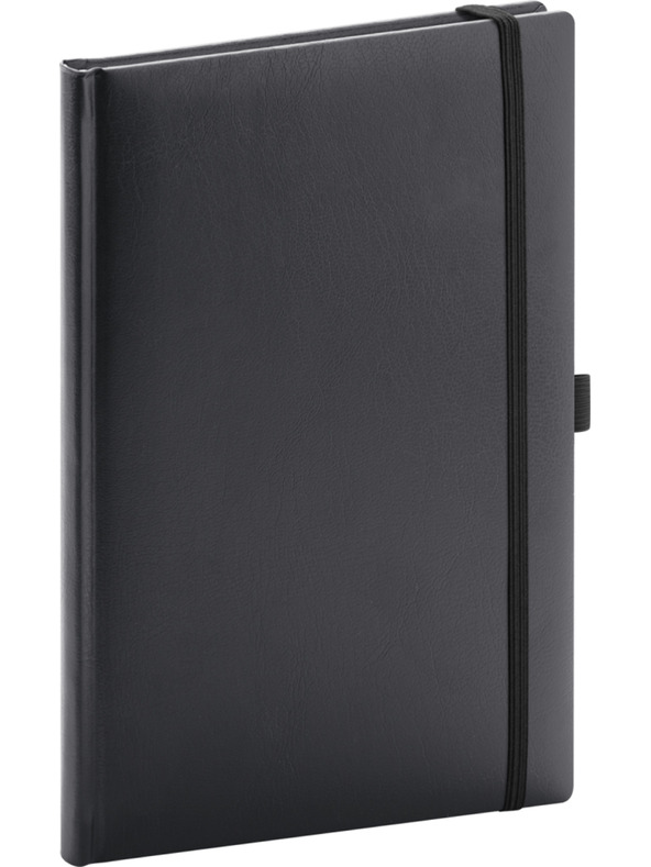 NOTIQUE NOTIQUE Notes Balakron, črn, s pikami, 15 x 21 cm