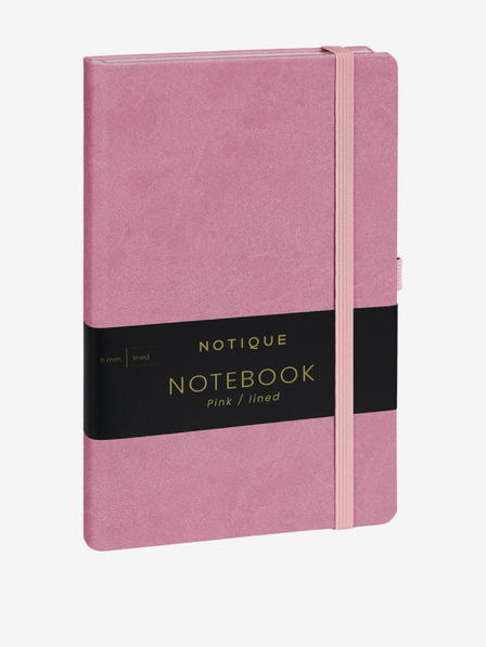 NOTIQUE NOTIQUE Notes Roza, podložen, 13 x 21 cm