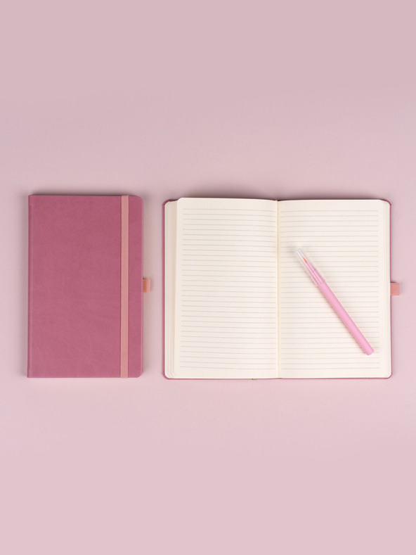 NOTIQUE NOTIQUE Notes Roza, podložen, 13 x 21 cm