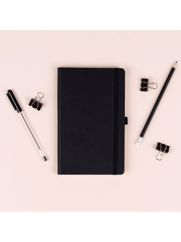 NOTIQUE NOTIQUE Notes črna, podložena, 13 x 21 cm