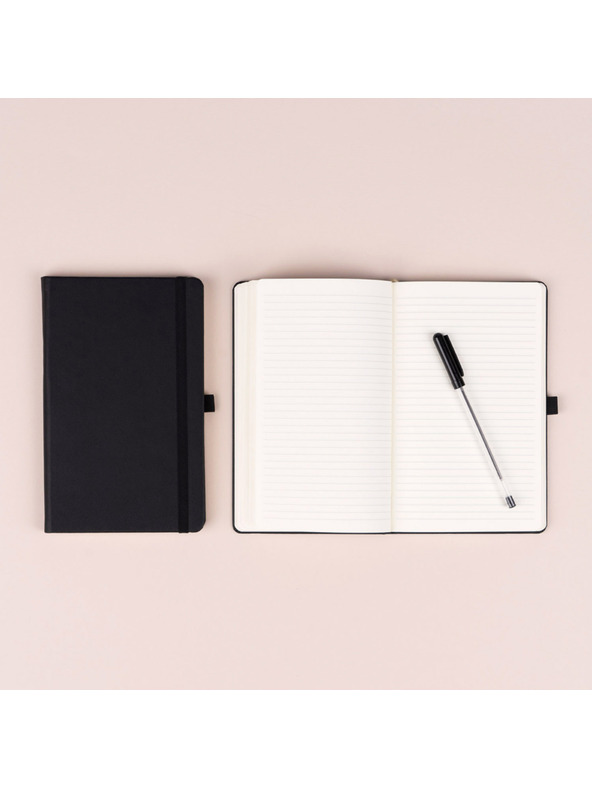 NOTIQUE NOTIQUE Notes črna, podložena, 13 x 21 cm