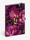 NOTIQUE NOTIQUE Notes Vijolični cvetovi, podložen, 13 x 21 cm