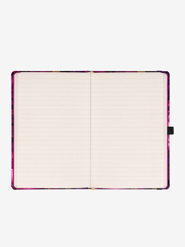 NOTIQUE NOTIQUE Notes Vijolični cvetovi, podložen, 13 x 21 cm