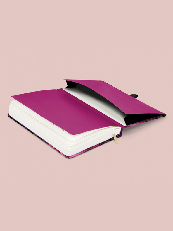 NOTIQUE NOTIQUE Notes Vijolični cvetovi, podložen, 13 x 21 cm