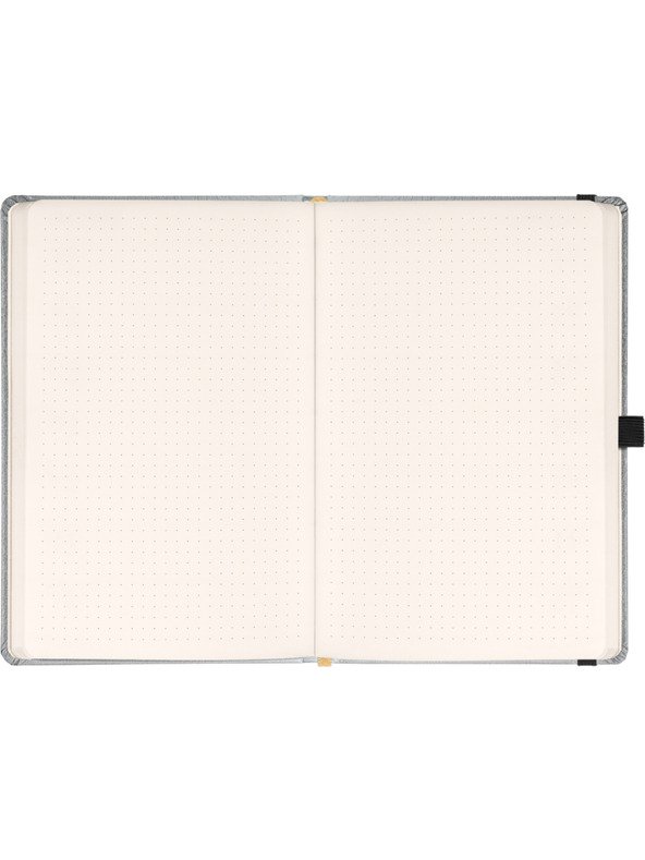 NOTIQUE NOTIQUE Notes Balakron, srebrn, pikčast, 15 x 21 cm