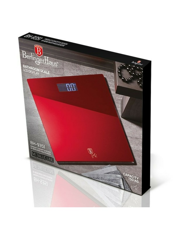 Berlingerhaus Osebna digitalna tehtnica 150 kg Burgundska kovinska linija BERLINGERHAUS