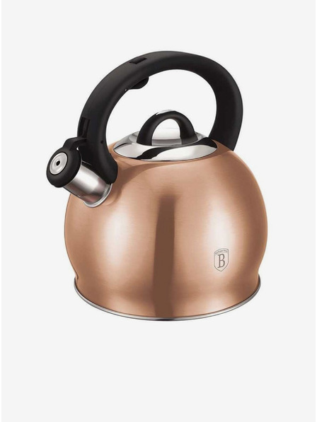 Berlingerhaus Žvižgajoči čajnik iz nerjavečega jekla 3 L Rosegold Metallic Line BERLINGERHAUS