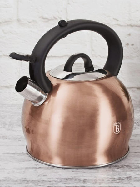 Berlingerhaus Žvižgajoči čajnik iz nerjavečega jekla 3 L Rosegold Metallic Line BERLINGERHAUS