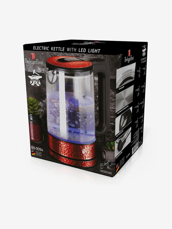 Berlingerhaus Električni kuhalnik 1,7 l Burgundija Metallic Line BlackSmith BERLINGERHAUS