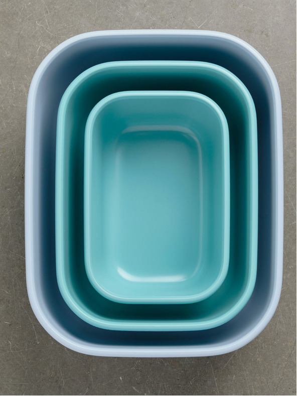 Mepal Komplet treh posod v svetlo zeleni barvi Mepal Cirqula Rectangular 500 +1000 +2000 ml