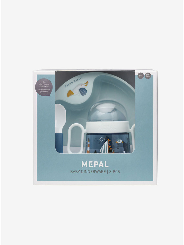 Mepal Otroški jedilni set treh kosov v modri barvi Mepal Mio