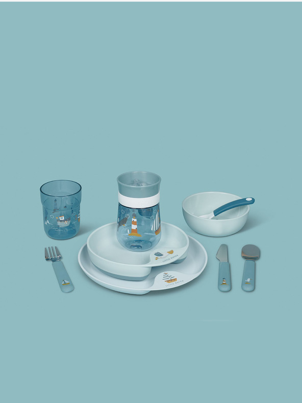 Mepal Otroški jedilni set treh kosov v modri barvi Mepal Mio