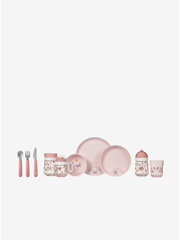 Mepal Detská jedálenská sada troch kusov v ružovej farbe Mepal Mio