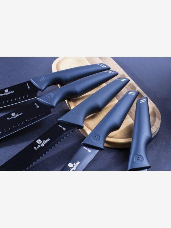 Berlingerhaus Komplet petih nožev z neprilepljivim povojem in magnetnim držalom BERLINGERHAUS Emerald Collection