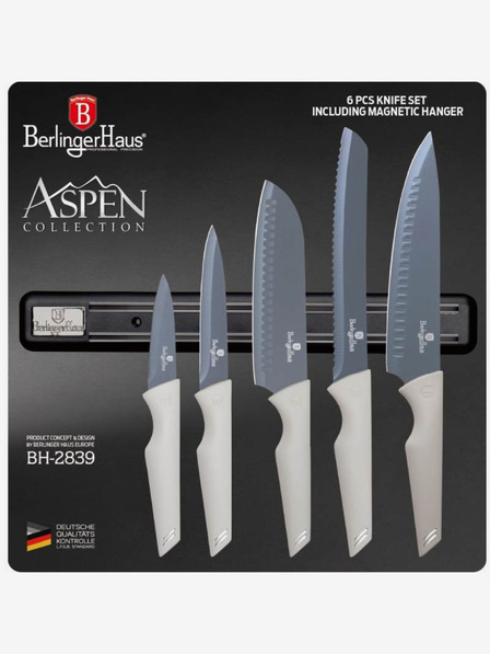 Berlingerhaus Komplet petih nožev z magnetnim držalom BERLINGERHAUS Aspen Collection