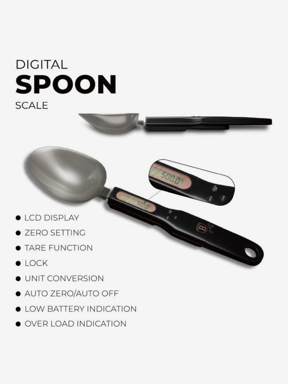 Berlingerhaus Elektronska tehtalna žlica kolekcija Črna vrtnica BERLINGERHAUS