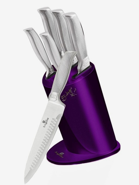 Berlingerhaus Komplet nožev v stojalu 6 kosov Royal Purple Metallic Line Kikoza Collection BERLINGERHAUS