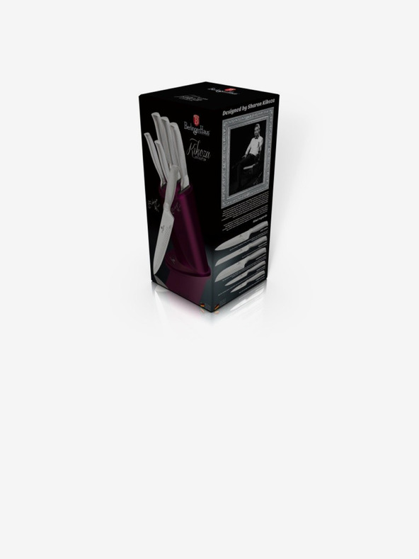 Berlingerhaus Komplet nožev v stojalu 6 kosov Royal Purple Metallic Line Kikoza Collection BERLINGERHAUS