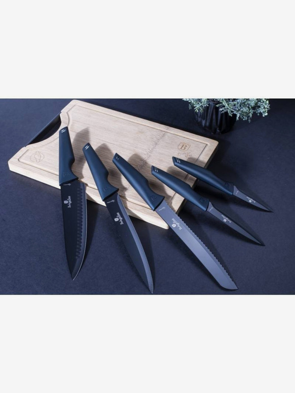 Berlingerhaus Komplet petih nožev + deska za rezanje BERLINGERHAUS Aquamarine Metallic Line