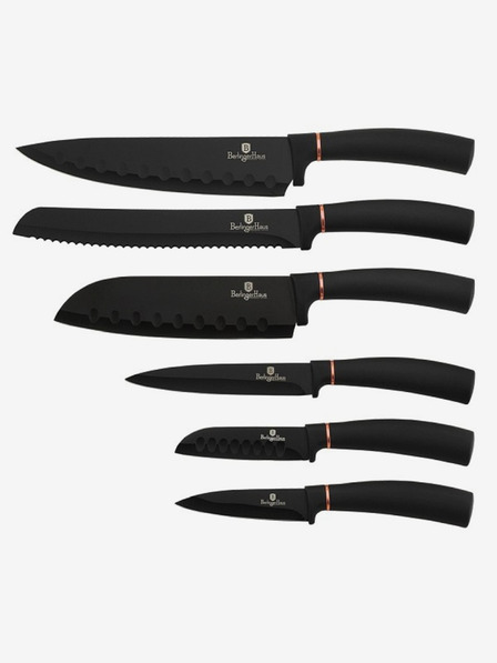 Berlingerhaus Komplet šestih nožev z neprilepljivim površjem BERLINGERHAUS Black Rose Collection