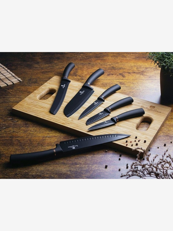 Berlingerhaus Komplet šestih nožev z neprilepljivim površjem BERLINGERHAUS Black Rose Collection