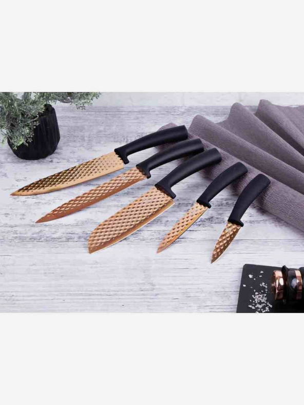 Berlingerhaus Komplet petih nožev z neprilepljivim površjem BERLINGERHAUS Black Rose Collection