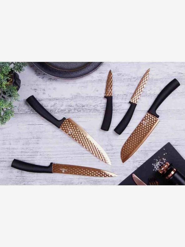 Berlingerhaus Komplet petih nožev z neprilepljivim površjem BERLINGERHAUS Black Rose Collection