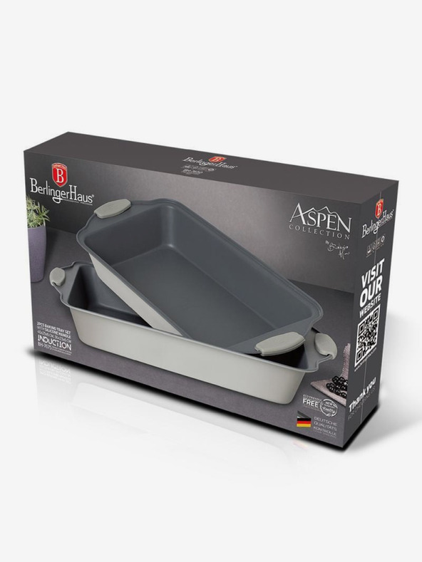 Berlingerhaus Pladenj za peko s titanovo neprijemljivo površino set 2 Aspen Collection BERLINGERHAUS