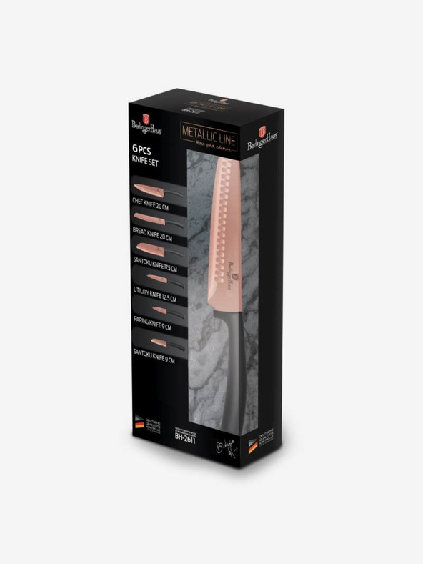 Berlingerhaus BERLINGERHAUS Rosegold Metallic Line komplet šestih nožev s površino proti prijemanju