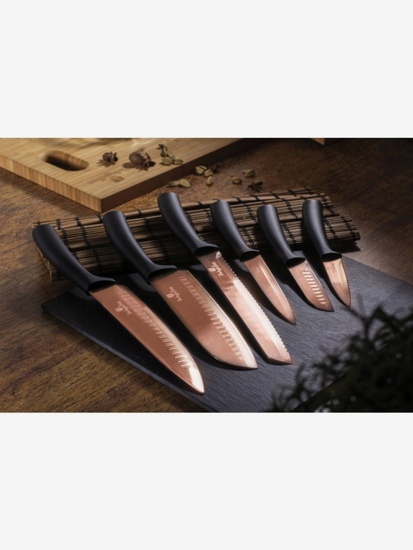 Berlingerhaus BERLINGERHAUS Rosegold Metallic Line komplet šestih nožev s površino proti prijemanju