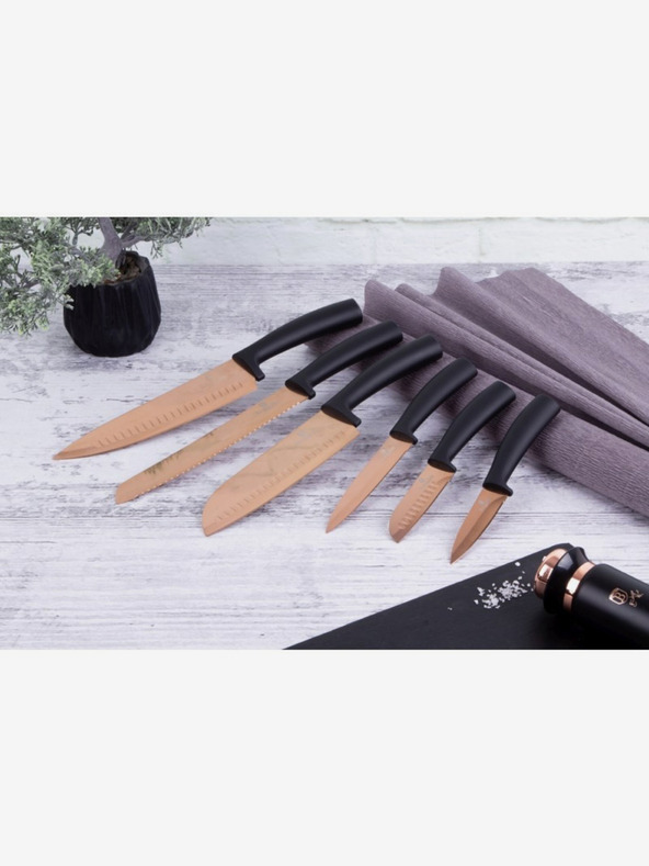 Berlingerhaus BERLINGERHAUS Rosegold Metallic Line komplet šestih nožev s površino proti prijemanju