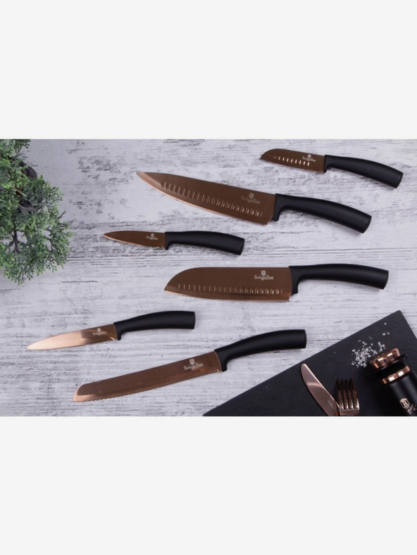 Berlingerhaus BERLINGERHAUS Rosegold Metallic Line komplet šestih nožev s površino proti prijemanju