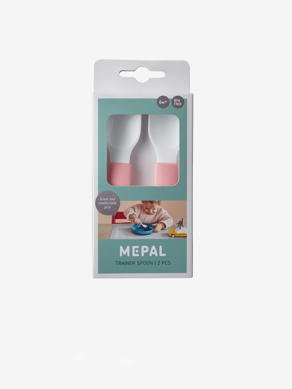 Mepal Komplet dveh otroških žlic v rožnati barvi Mepal Mio