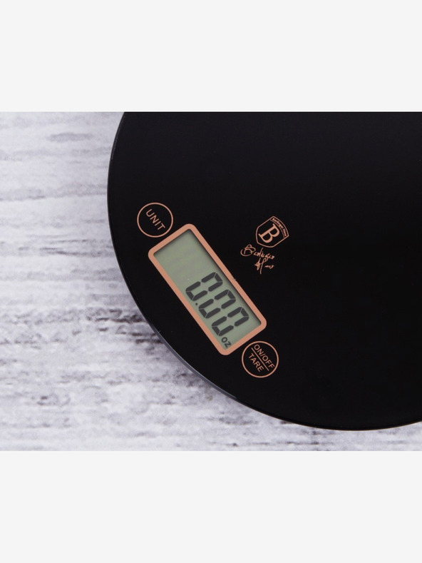Berlingerhaus Digitalna kuhinjska tehtnica okrogla 5 kg Black Rose Collection BERLINGERHAUS