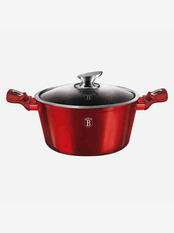 Berlingerhaus Kozica z marmornim povoršjem in pokrovom BERLINGERHAUS Burgundy Metallic Line