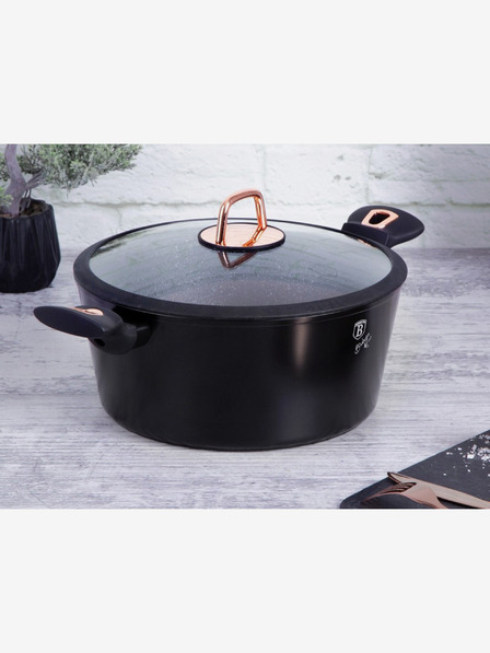 Berlingerhaus Ponev Wok z marmornato površino BERLINGERHAUS Black Rose Collection (28 cm)