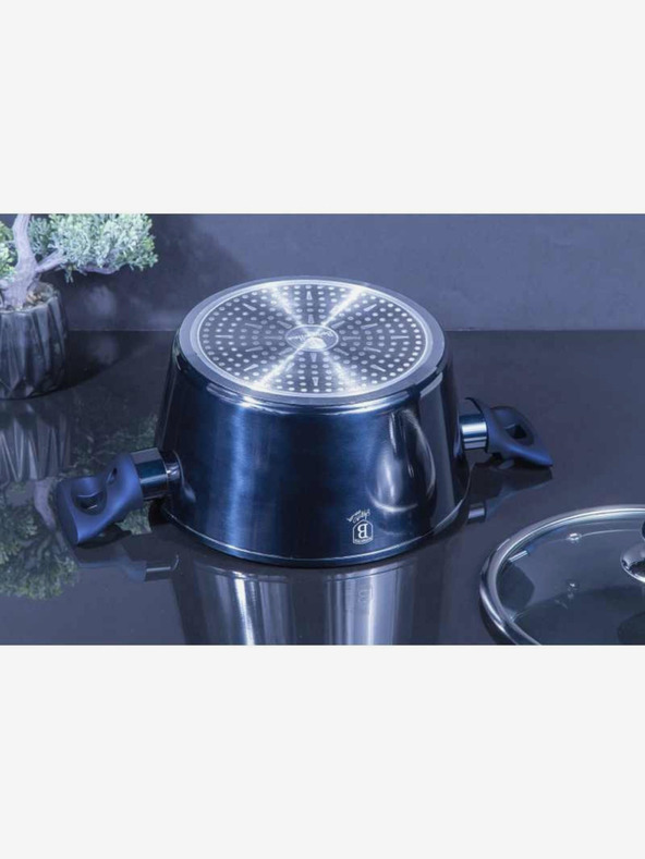 Berlingerhaus Kozica z marmornim povoršjem in pokrovom 24 cm BERLINGERHAUS Metallic Line Aquamarine Edition