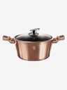 Berlingerhaus Kozarec z marmornato površino in pokrovom 28 cm Rosegold Metallic Line BERLINGERHAUS