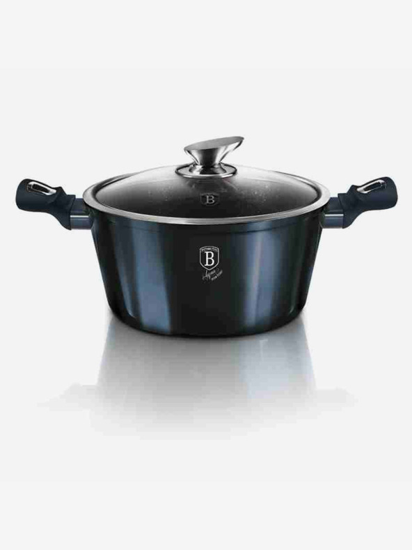 Berlingerhaus Kozica z marmornim povoršjem in pokrovom 30 cm BERLINGERHAUS Metallic Line Aquamarine Edition