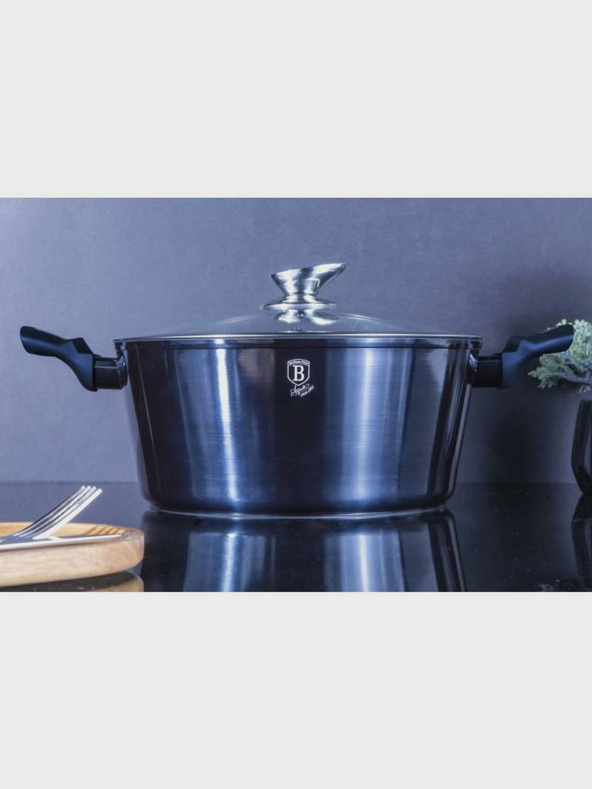 Berlingerhaus Kozica z marmornim povoršjem in pokrovom 30 cm BERLINGERHAUS Metallic Line Aquamarine Edition