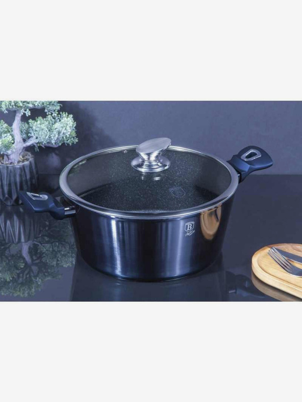 Berlingerhaus Kozica z marmornim povoršjem in pokrovom 30 cm BERLINGERHAUS Metallic Line Aquamarine Edition