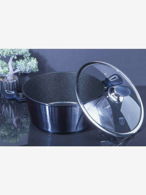 Berlingerhaus Kozica z marmornim povoršjem in pokrovom 30 cm BERLINGERHAUS Metallic Line Aquamarine Edition